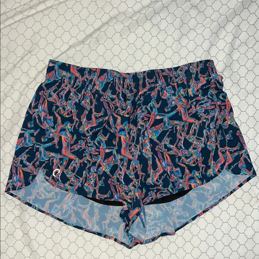 Janji 2” AFO Split Shorts - Blue and Pink Lightweight Athletic Shorts